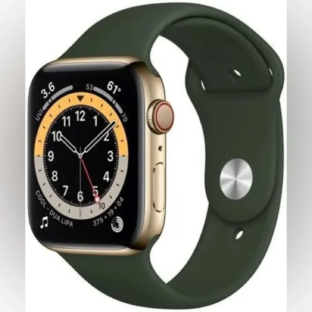Limited Edition Apple Watch Series 6 44mm Gold Case with Cyprus Green Band